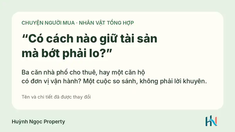Chuyện người mua: ba căn nhà phố hay một căn hộ có đơn vị vận hành?